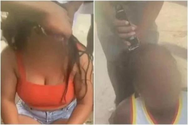 Mulheres têm cabelo raspado à força por traficantes como punição por ‘fofoca’.