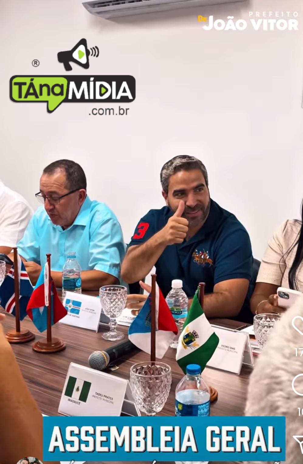 PREFEITO JOÃO VITOR DE RIACHO DE SANTANA PARTICIPA DA ASSEMBLÉIA E ELEIÇÃO DO NOVO PRESIDENTE DO CONSÓRCIO DE SAÚDE DO ALTO SERTÃO