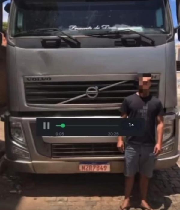 Caminhão de Caetité é roubado e motorista foi liberado um dia após o crime.