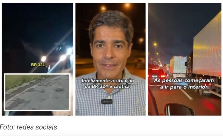ACM Neto critica situação da BR-324 e culpa PT: “completamente esburacada”