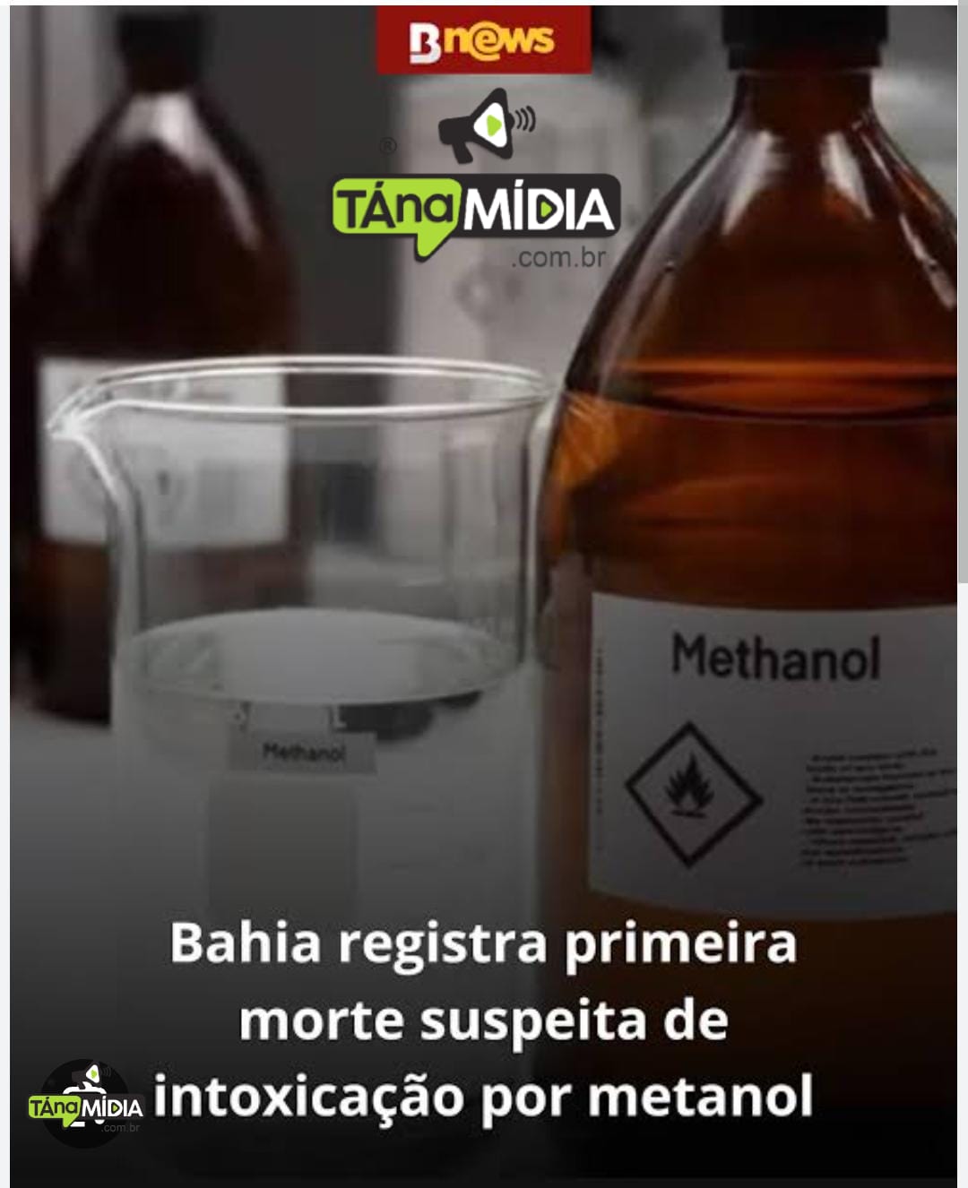 Bahia registra primeiro caso suspeito de intoxicação por metanol; homem morreu