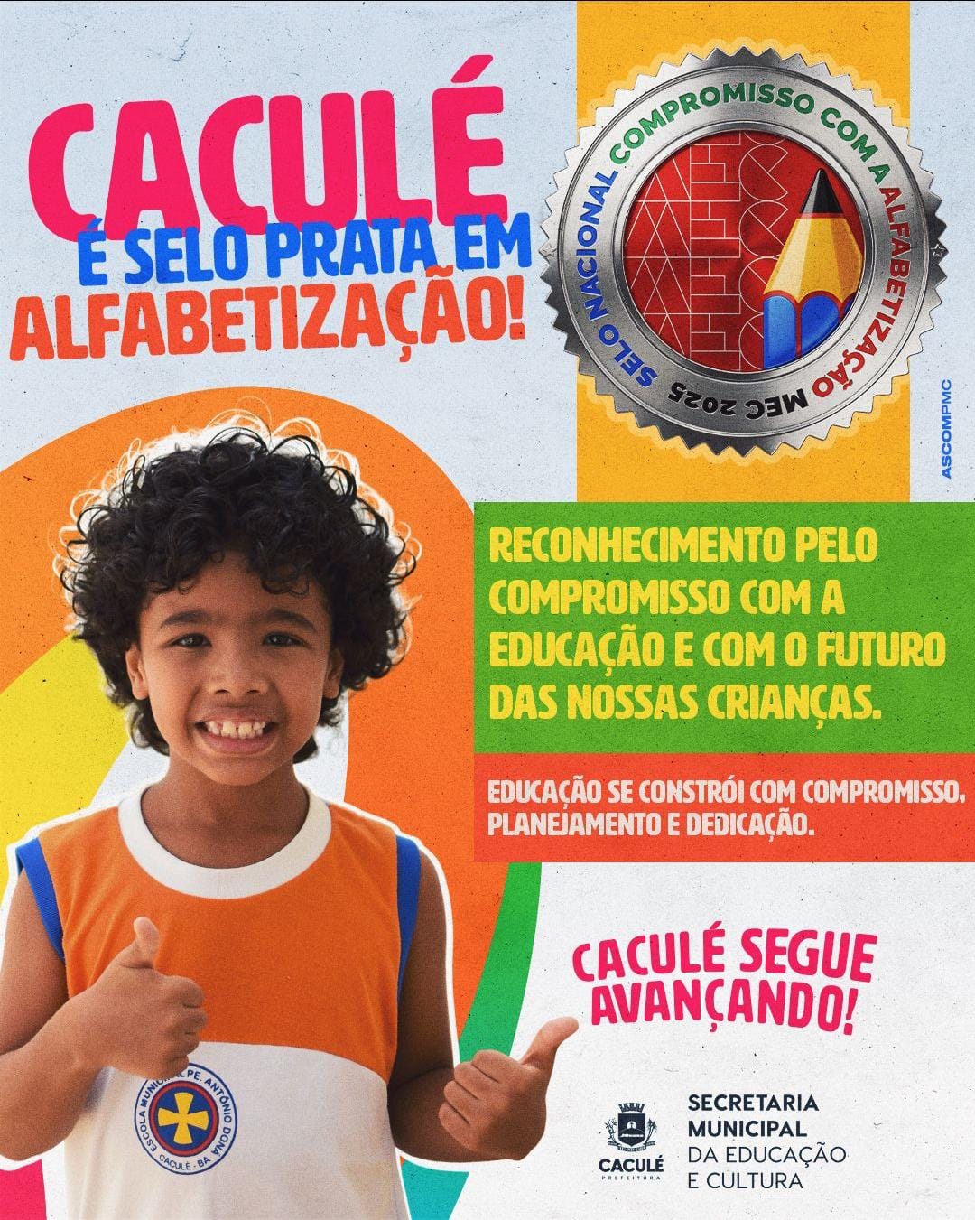 CACULÉ RECEBE SELO PRATA EM EDUCAÇÃO