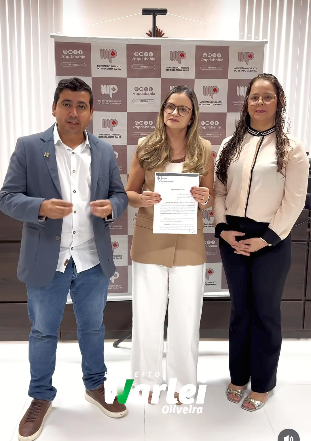 PREFEITO DE URANDI WARLEI OLIVEIRA ASSINA TERMO DE AJUSTAMENTO DE CONDUTA (TAC) PARA REALIZAÇÃO DE CONCURSO PÚBLICO NO MUNICÍPIO