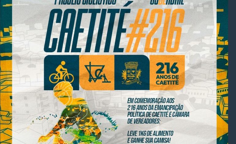 Câmara de Caetité realizará passeio ciclístico em comemoração aos 216 anos do município
