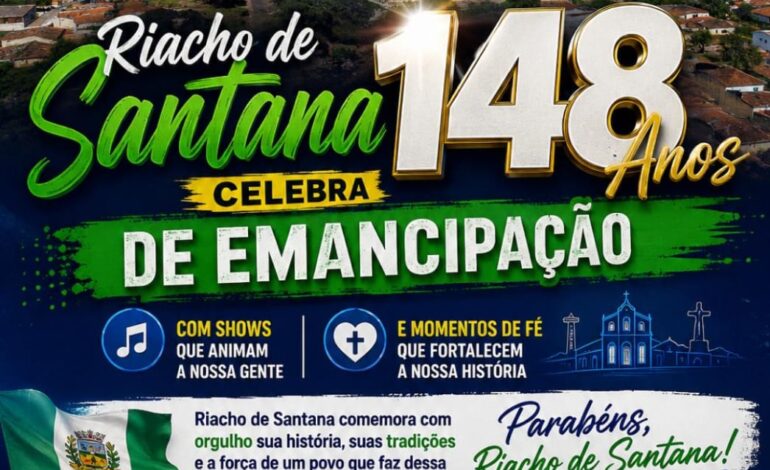 Com shows e momento de fé, Riacho de Santana celebra 148 anos de emancipação